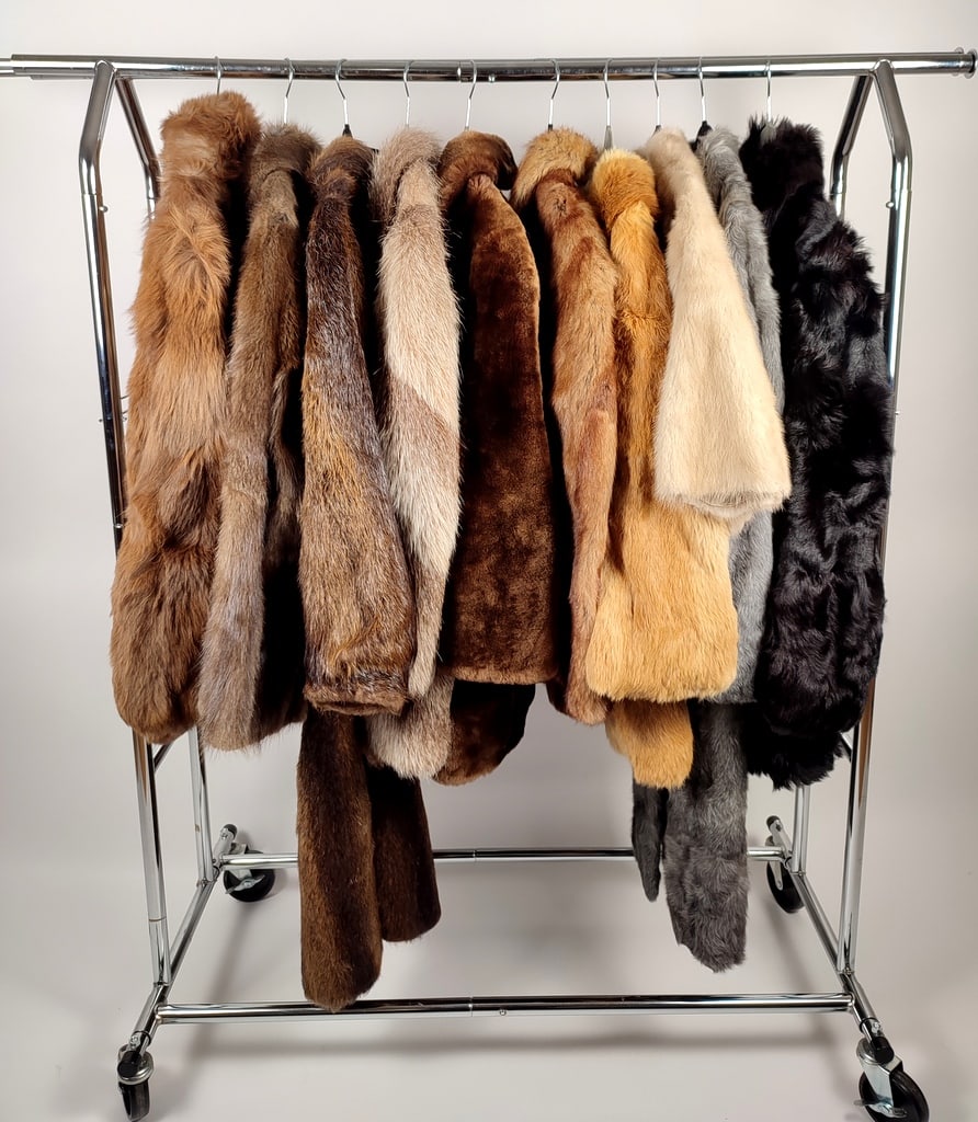 COLLECTION LOT OF 10 REAL FUR COATS/JACKETS: Title: COLLECTION LOT OF 10 REAL FUR COATS/JACKETS Dimension: This lot contains: goat/mink/muskrat/fox/nutria ; Size S-L Additional Info:We offer in house shipping - Fedex shipping = $250; 5-7 working