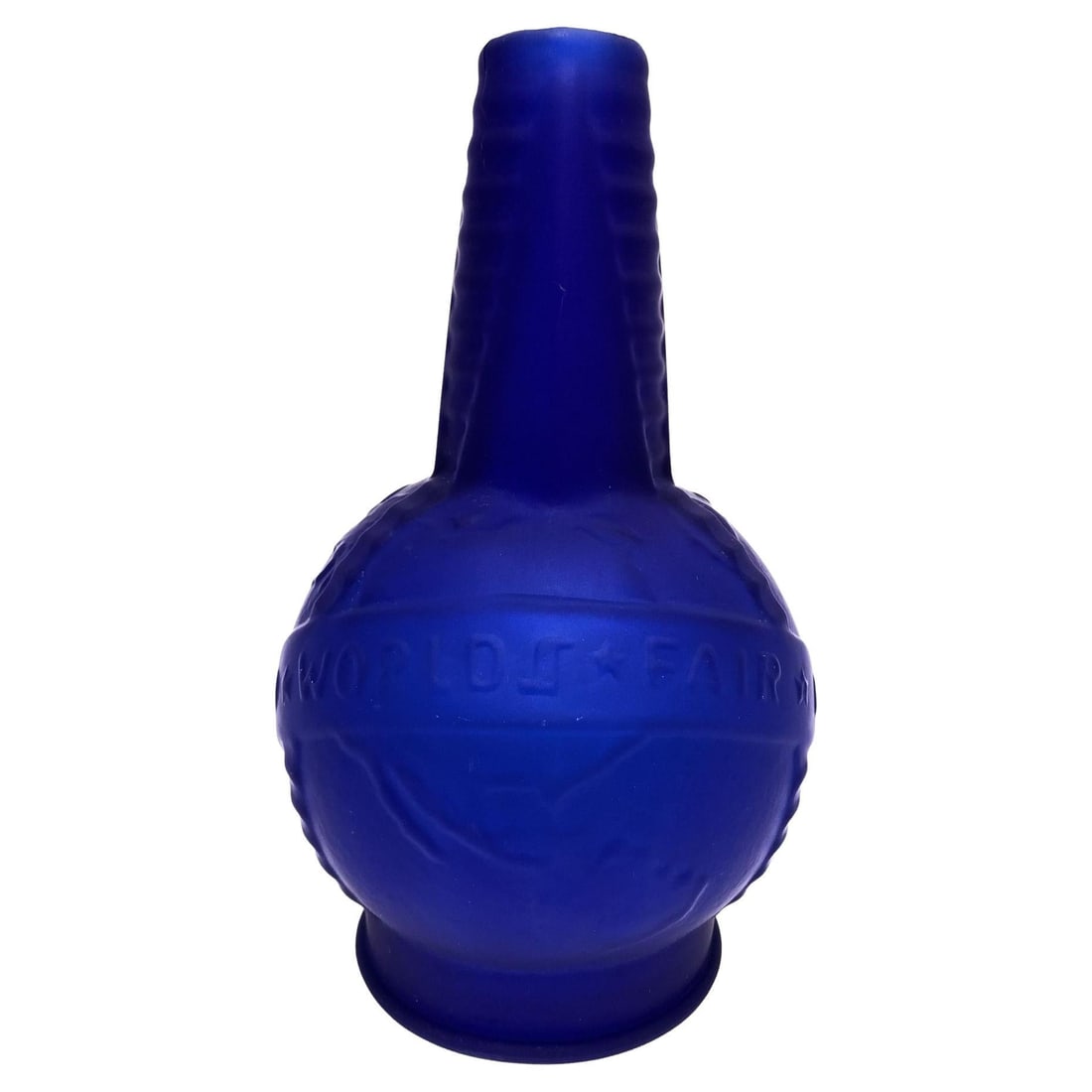 Frosted Vianne World Fair Cobalt Blue Globe (1 of 12)