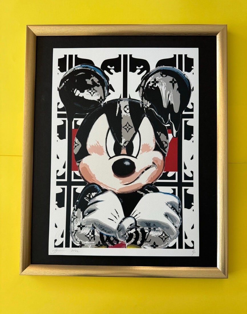 Death NYC Large Framed 16x20in Pop Art Graffiti Certified Mickey Mouse Disney @ (1 of 6)
