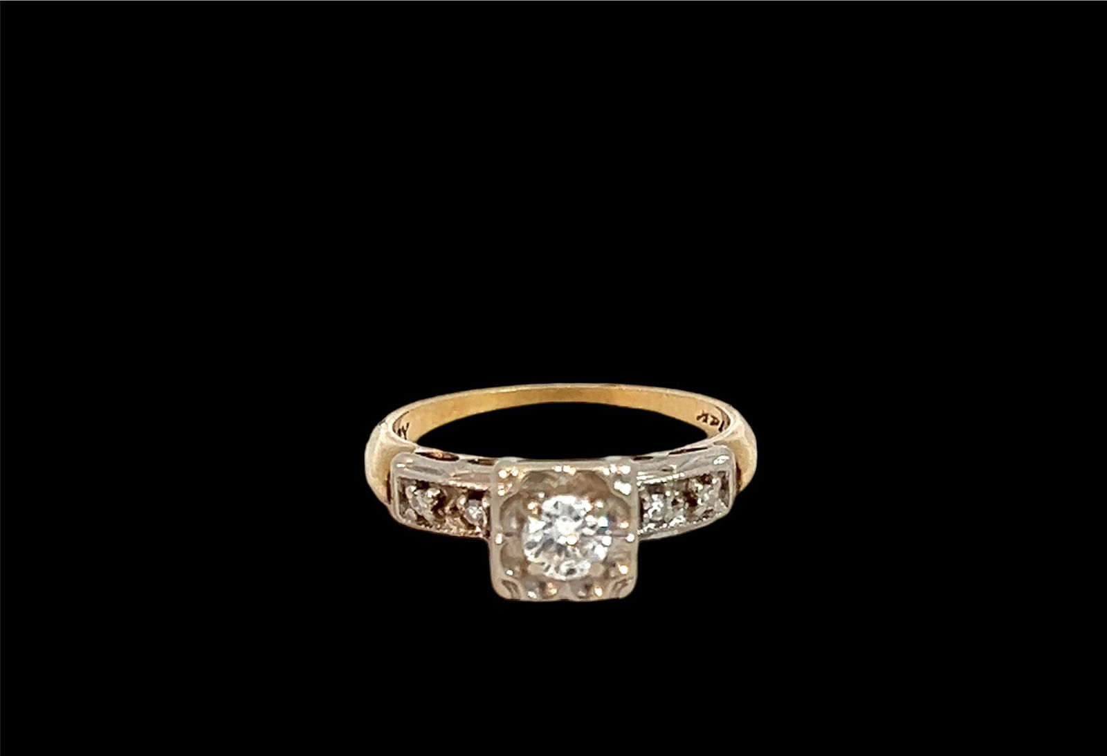 Vintage 14k gold diamond engagement ring (1 of 10)