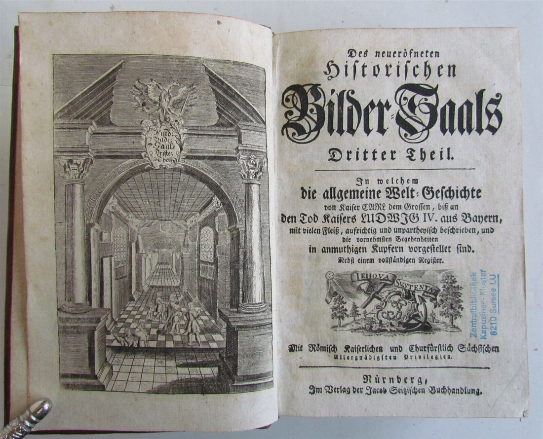 1780s ILLUSTRATED UNIVERSAL HISTORY antique in GERMAN (1 of 11)