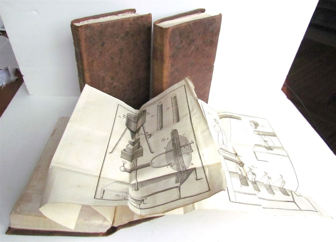 1804 MATHEMATICS & PHYSICS ILLUSTRATED 3 VOLUMES antique by E. SCOTTI Italian (1 of 12)