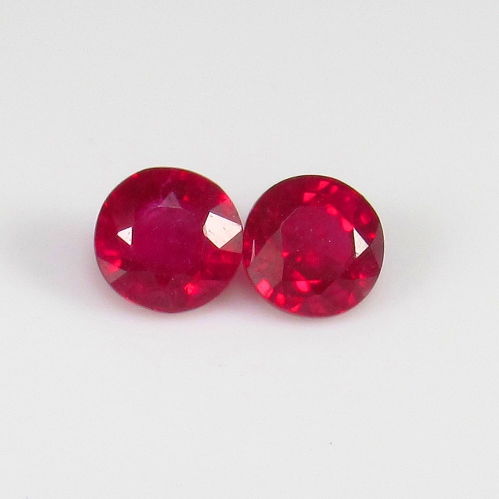 Natural Red Ruby Pair - 2.41 Ct (1 of 2)