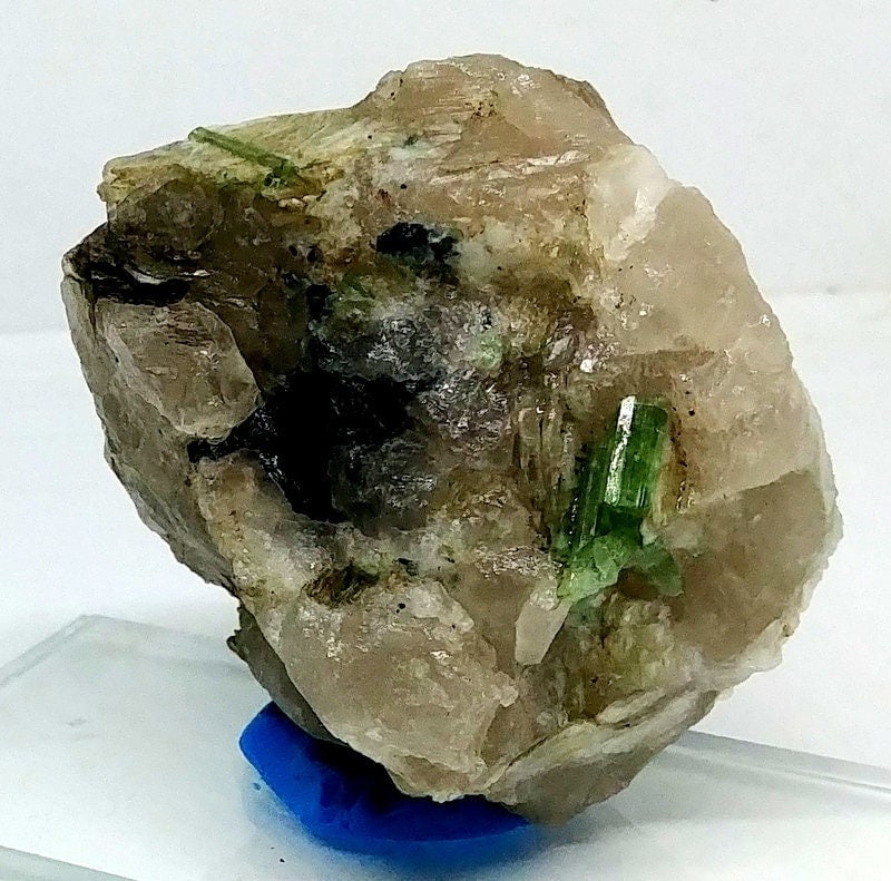 151 Grams Beautiful Green Tourmaline On Quartz Specimen From Afghanistan (1 of 6)