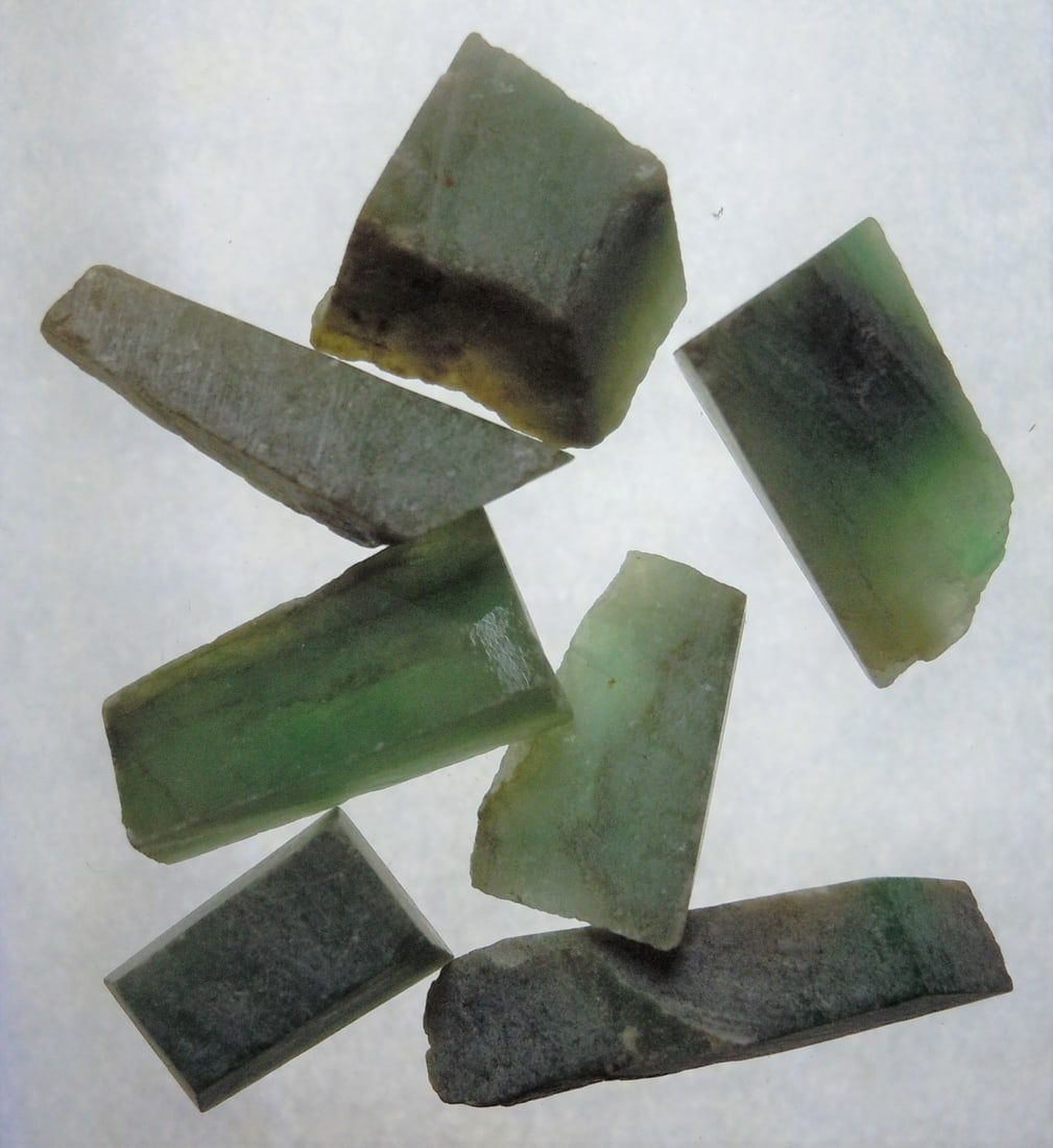 2.77 Gram Set Of 7 Genuine Jadeite Jade (1 of 5)