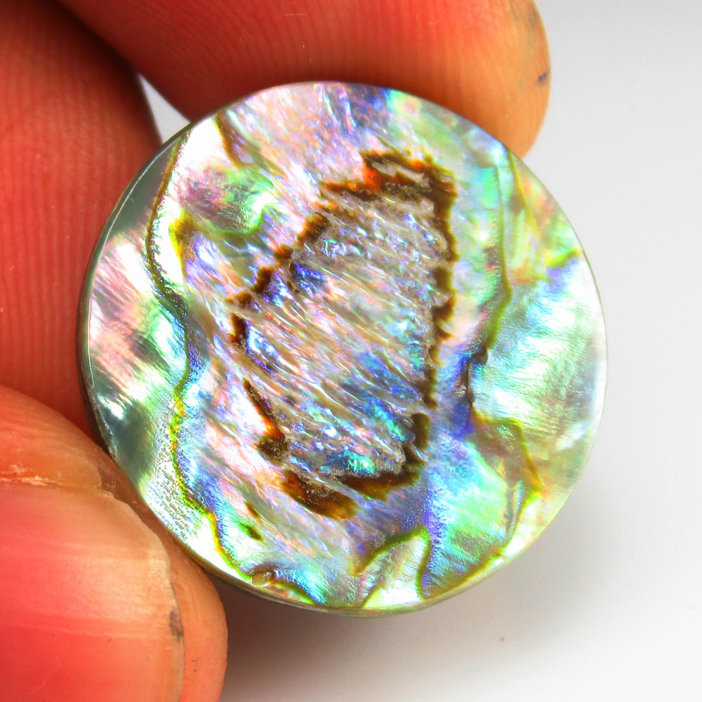 Natural Abalone Sae Shell Quartz - 9.20 Ct (1 of 2)