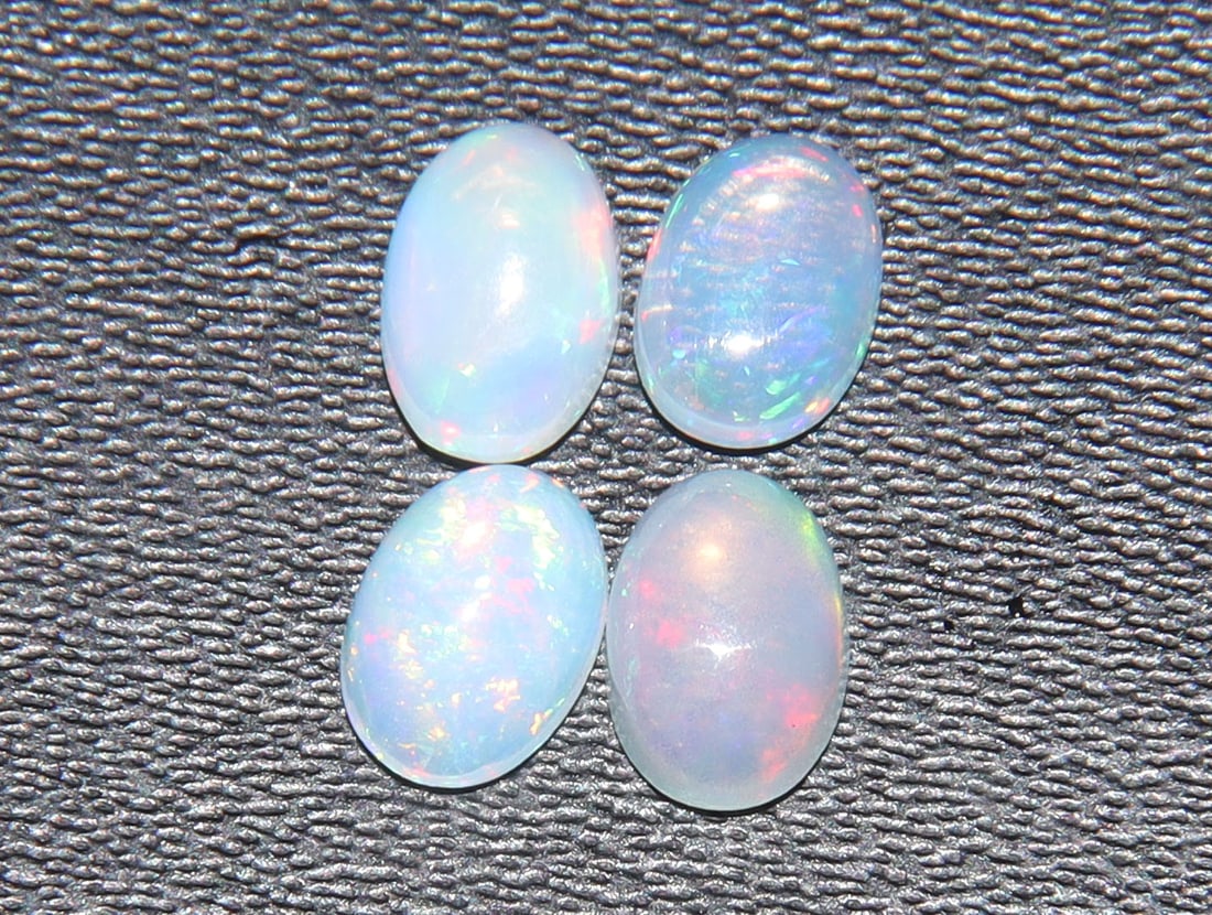 Delightful " Fire Ethiopian Opal " 1.18 Cts Natural Ethiopian Opal Set (1 of 2)