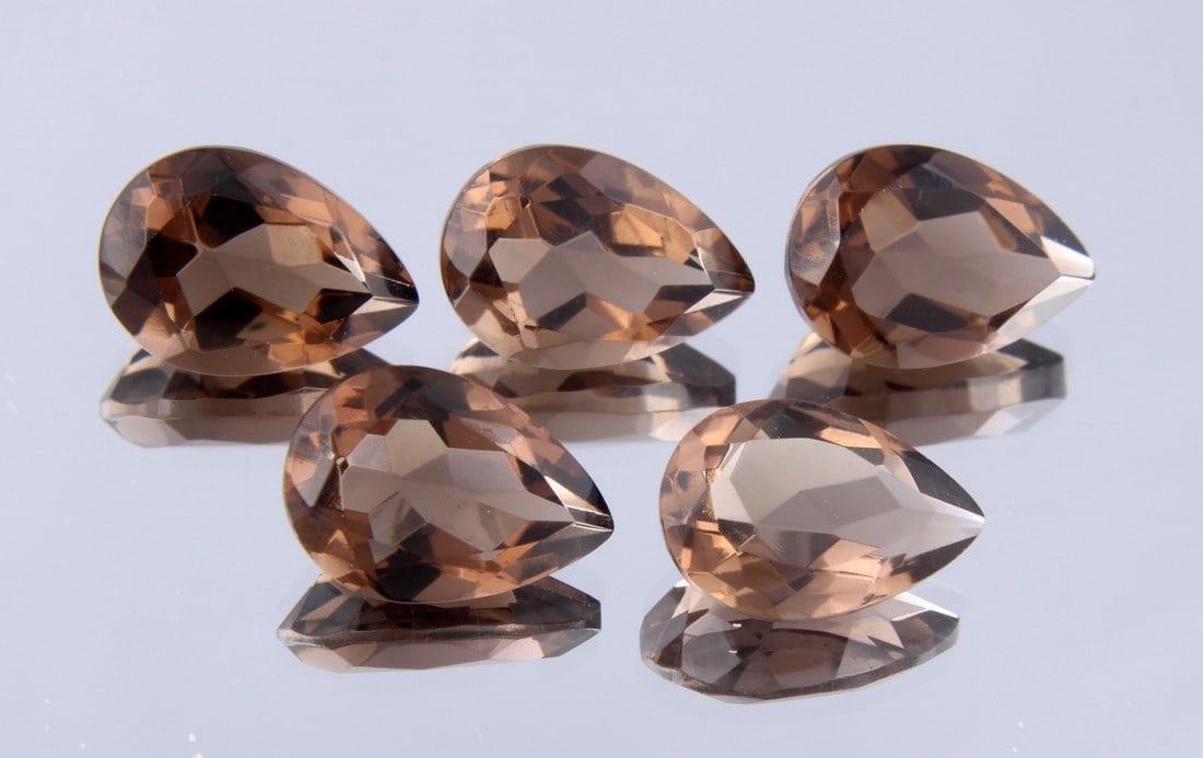 Delightful " Natural Smoky Quartz " 9.32 Cts Natural Smoky Quartz Set (1 of 5)