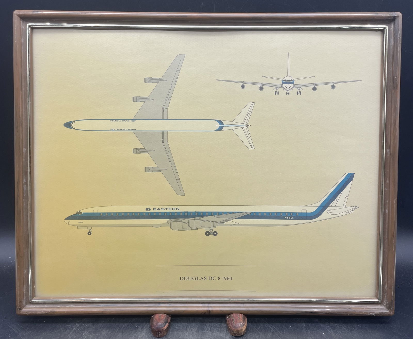 DOUGLAS DC-8 1960 HISTORY OF EASTERN AIRLINES AIRCRAFT FRAMED (1 of 5)