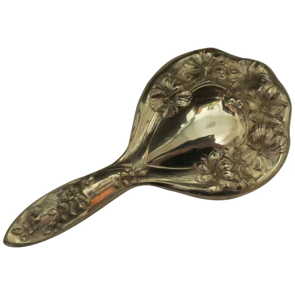 Vintage Art Nouveau Royal Artistic Silver Hand Mirror large (1 of 8)