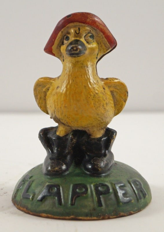 Flapper Duck Cast Iron Hubley Paperweight 1922 (1 of 6)