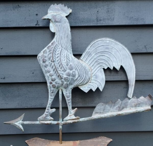 Antique Weathervane Rooster Copper (1 of 5)