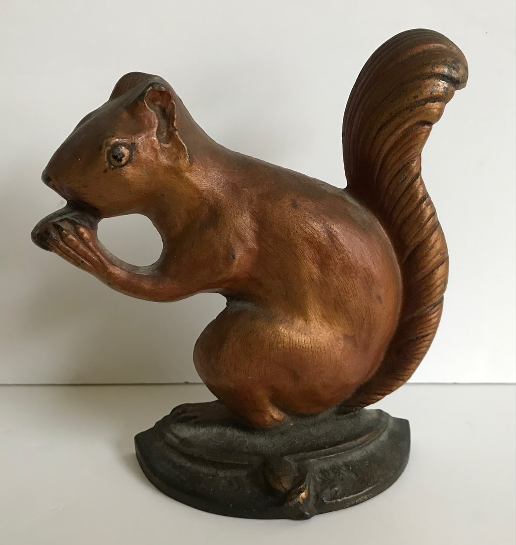 Old Cast Iron Door Stop of a Squirrel (1 of 3)
