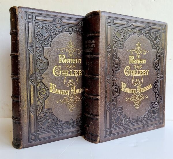 1862 PORTRAIT GALLERY of EMINENT AMERICANS 2 VOLUMES antique ILLUSTRATED (1 of 13)