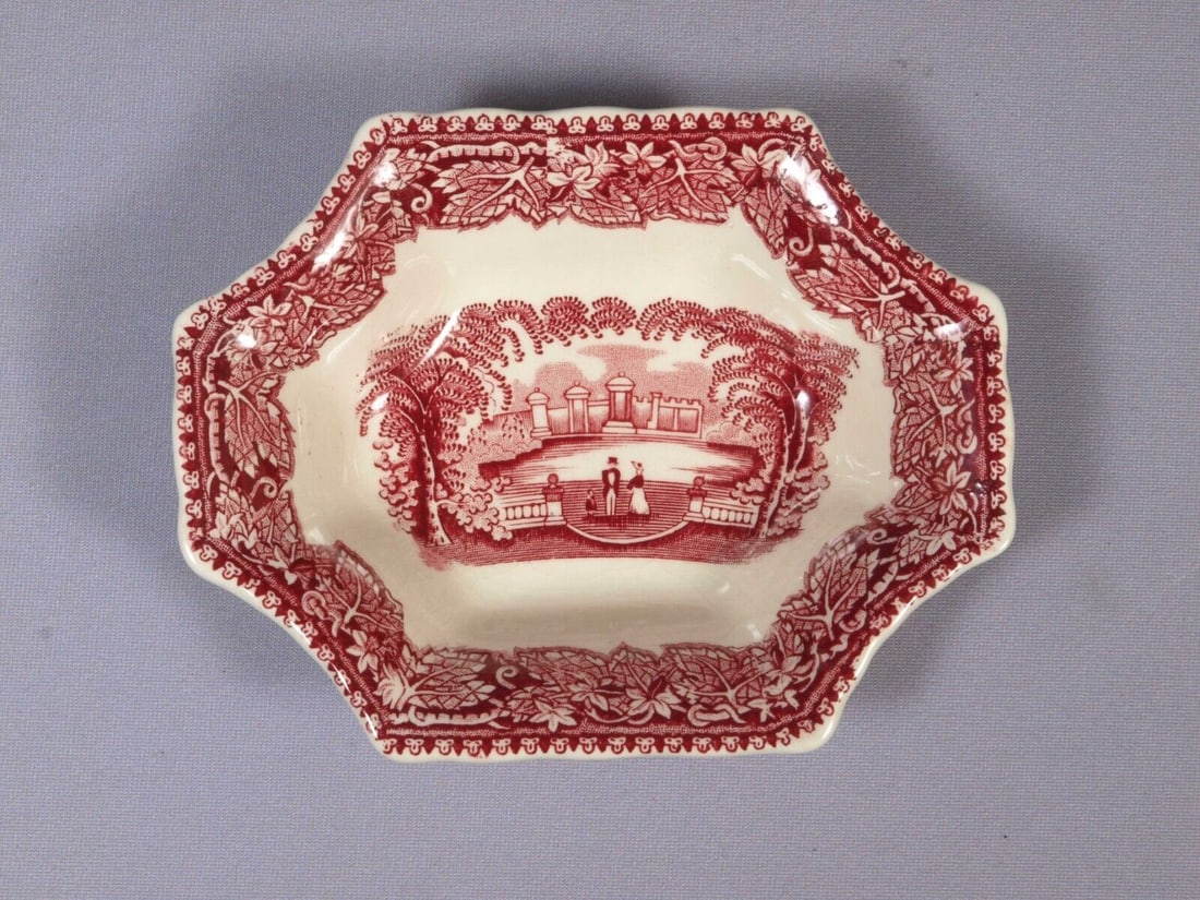 Mason's VISTA Red Serving Nut Relish Dish Tapas Tray Ironstone England (1 of 3)