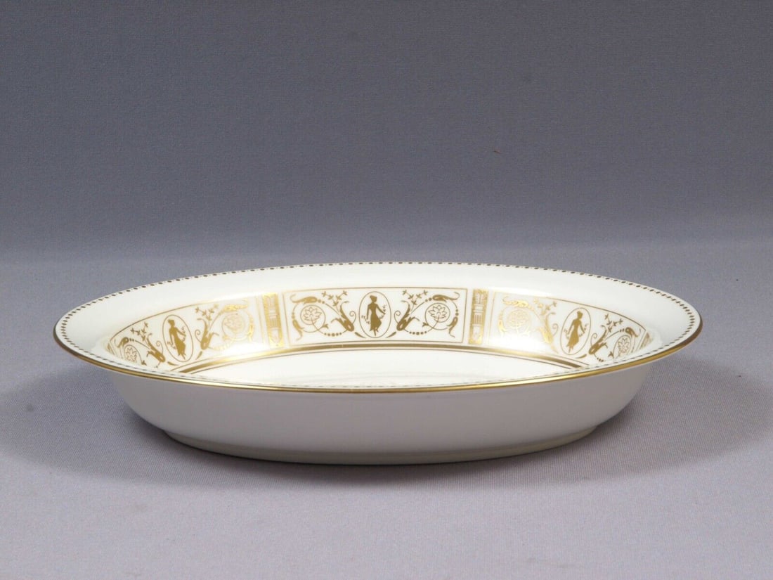 Wedgwood GOLD GRECIAN Oval Open Vegetable Bowl England (1 of 5)