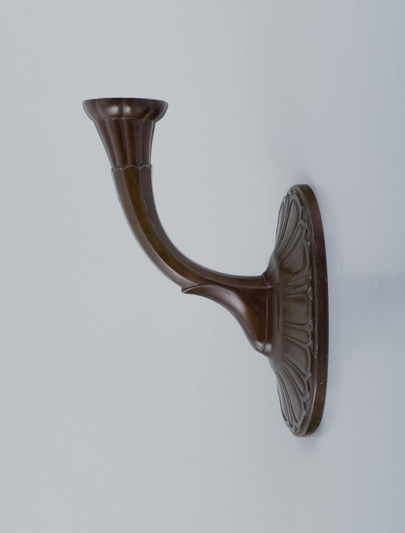 Just Andersen, a wall-mounted Art Deco candle holder. Made from "Diskometal". (1 of 7)