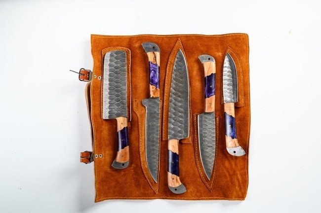 Handmade Damascus Steel Chef Knife Set (1 of 1)