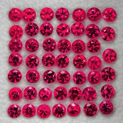 1.70 mm Round 30 pcs Natural Premium AAA Pink Red Mozambique Ruby [IF-VVS]{Unheated AAA Grade} (1 of 1)