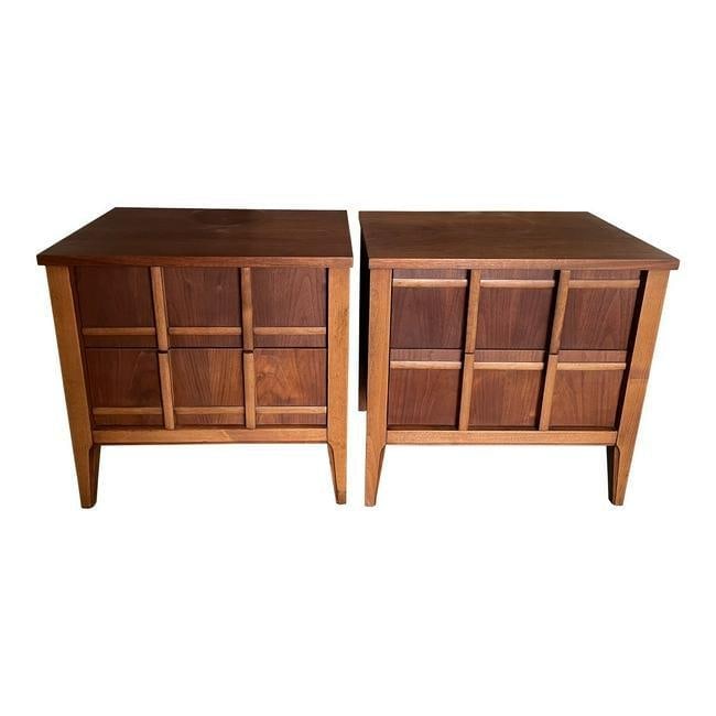 Mid Century Classic Two Drawer Nightstands (1 of 7)
