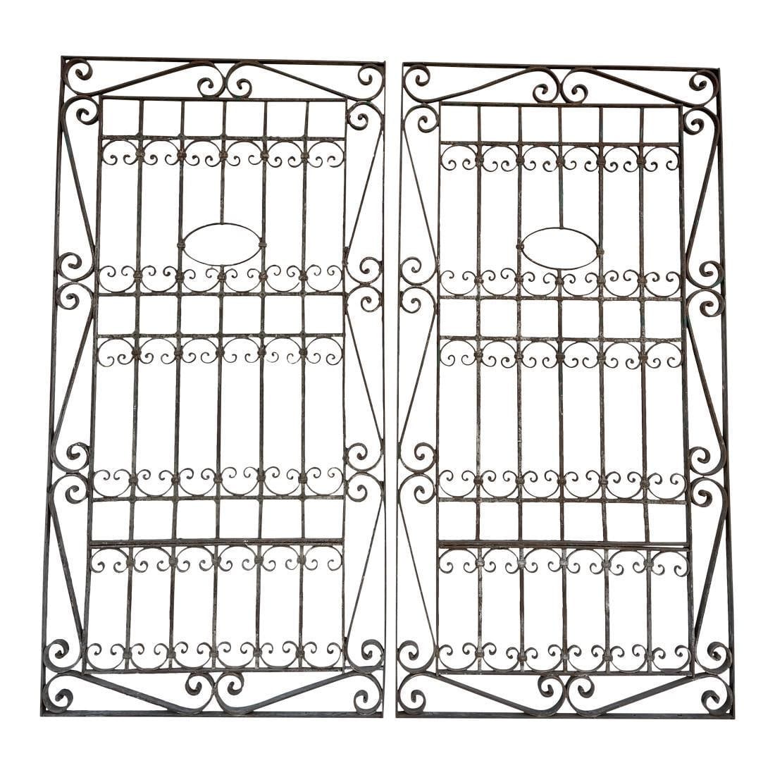 Early 20th Century Large Spanish Iron Gates - a Pair (1 of 13)