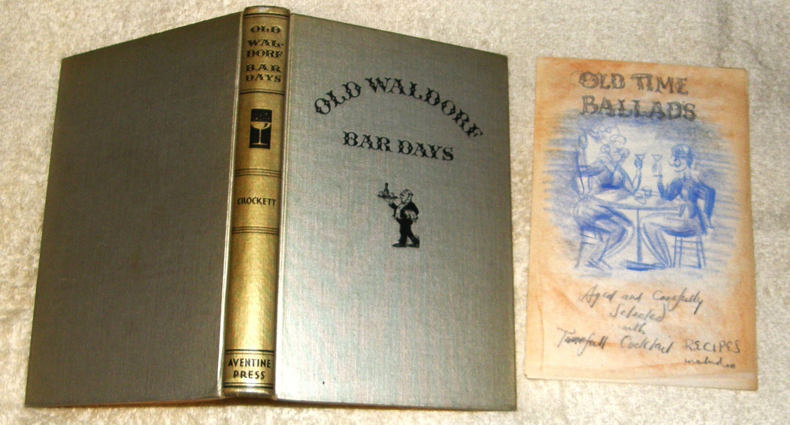 OLD WALDORF BAR DAYS cocktails SIGNED A.S. Crockett (1 of 8)