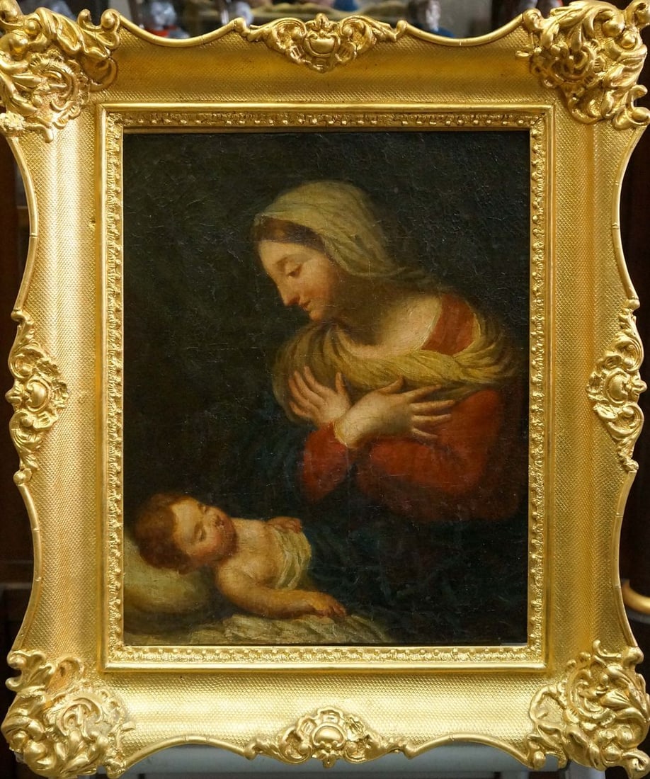 Oil painting Mom with son (1 of 7)