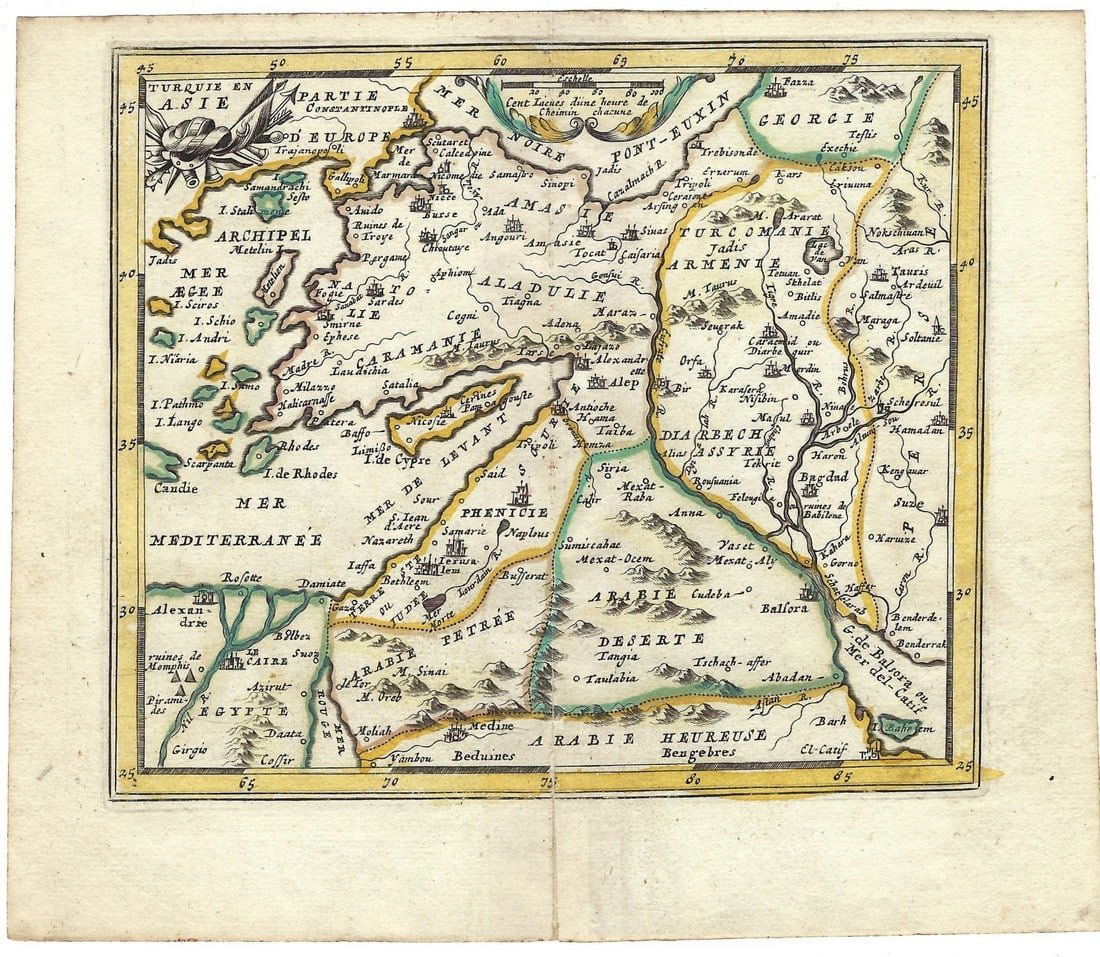 1692 Peeters Map of Turkey in Asia with Holy Land -- Turquie en Asie (1 of 1)