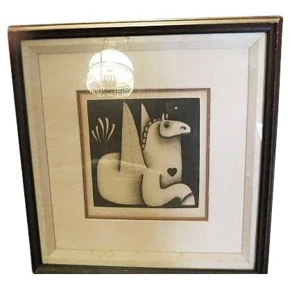 Vintage Carolyn Jablonsky Winged Horse AP Artist Proof Hand signed Fine art (1 of 1)
