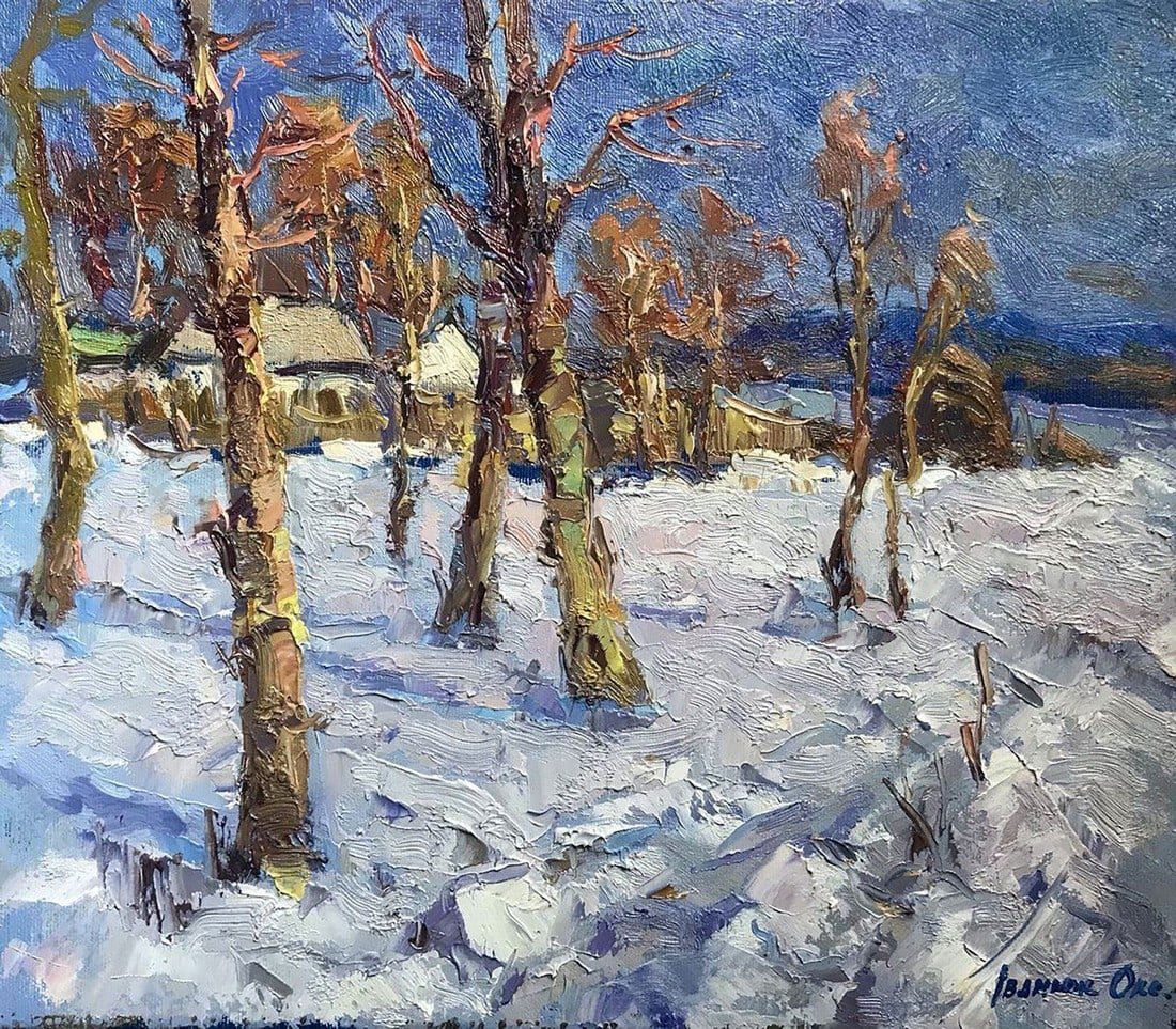 Oil painting Freezing day Kalenyuk Oksana (1 of 1)