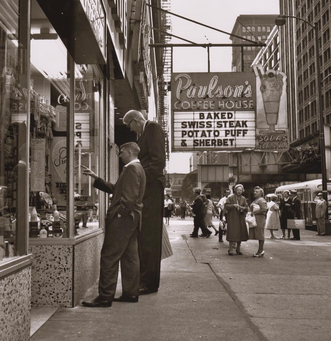 VIVIAN MAIER - Untitled, (Paulsons): Artist: VIVIAN MAIER Print Title: Untitled, (Paulsons) Medium: Duotone Photolithograph Printed 2010’s in China Image size (inches) approx. 9 x 9” Additional Information: COA included. Rese