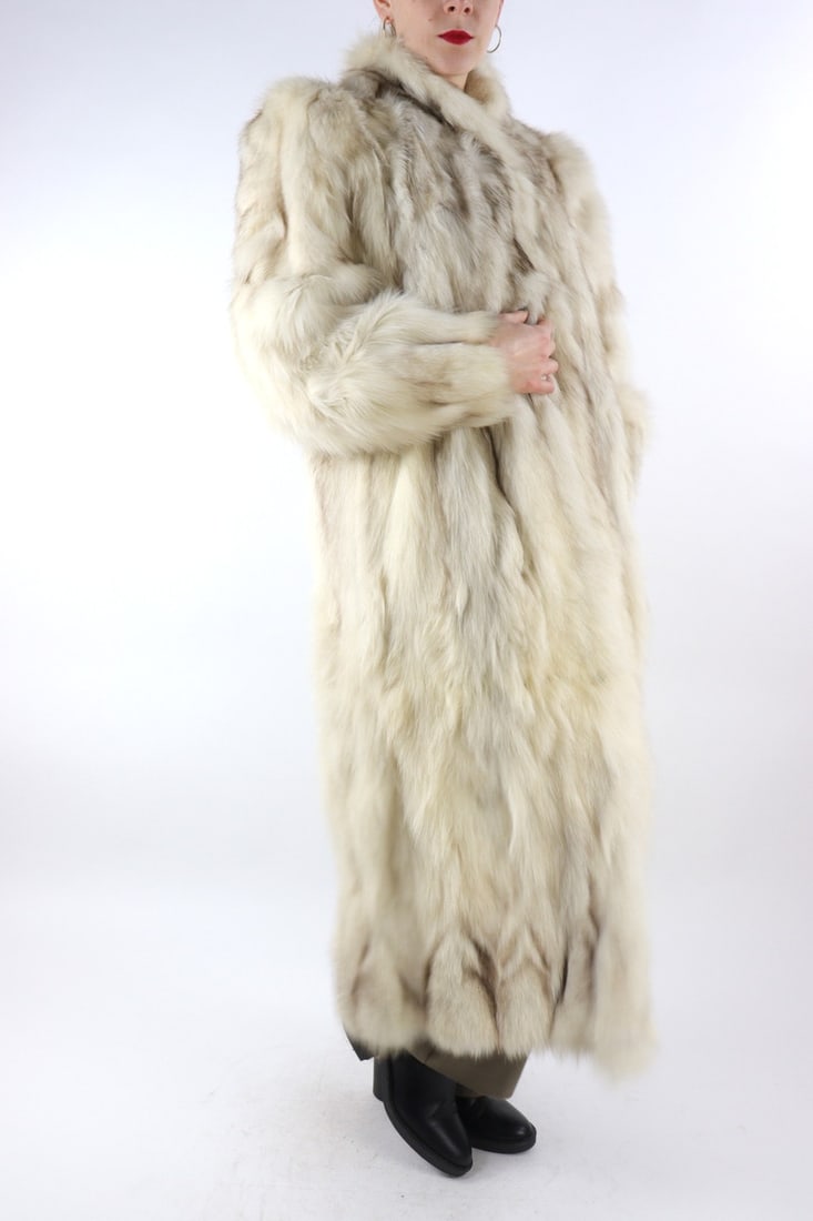 2IN1 BLUE FOX FUR JACKET & COAT EU: L ; US: 16 (1 of 16)
