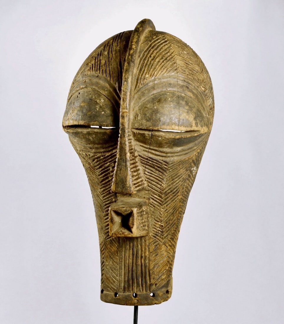 Large SONGYE Kifwebe Female Mask Congo Drc African Tribal Art 1468 (1 of 12)