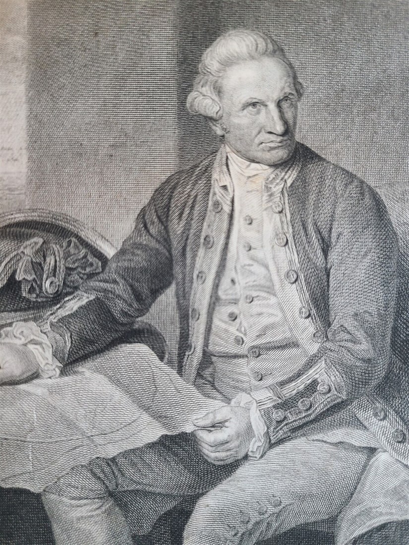 1790 CAPT. JAMES COOK 18th CENTURY ENGRAVING by Holloway Del Et Sulp antique (1 of 4)