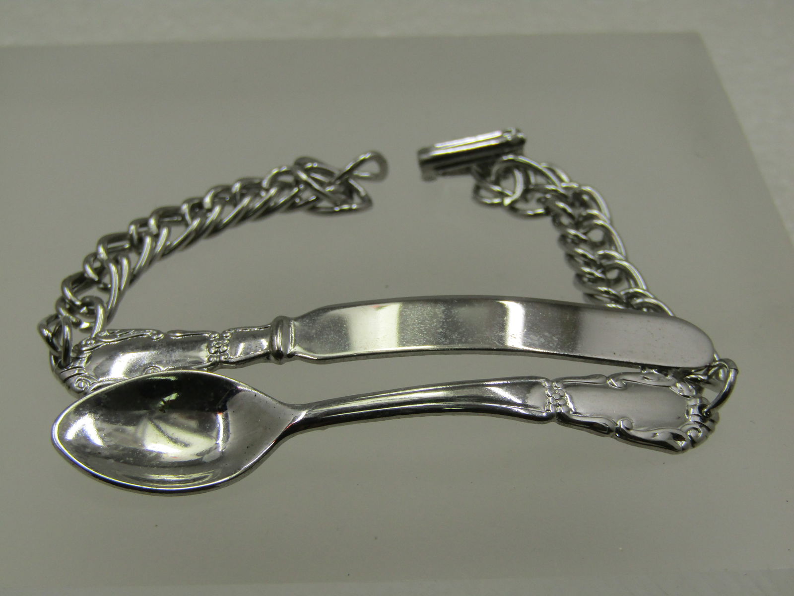 Vintage  Knife & Spoon Bracelet, 7.5", 1960's-1970's (1 of 5)