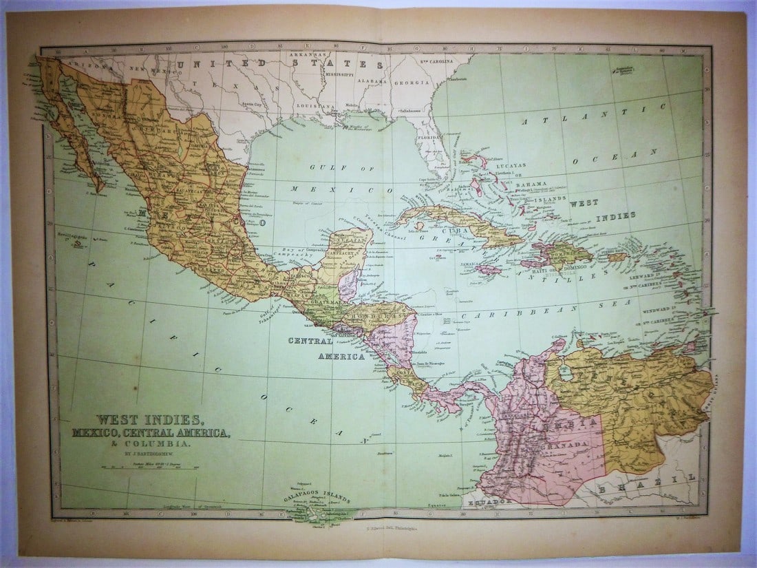 W Indies Mexico Central America 1873 (1 of 5)