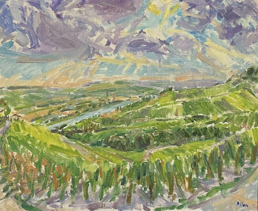 Large French Impressionist Signed Oil Painting - Through The French Valley 20TH CENTURY (1 of 20)