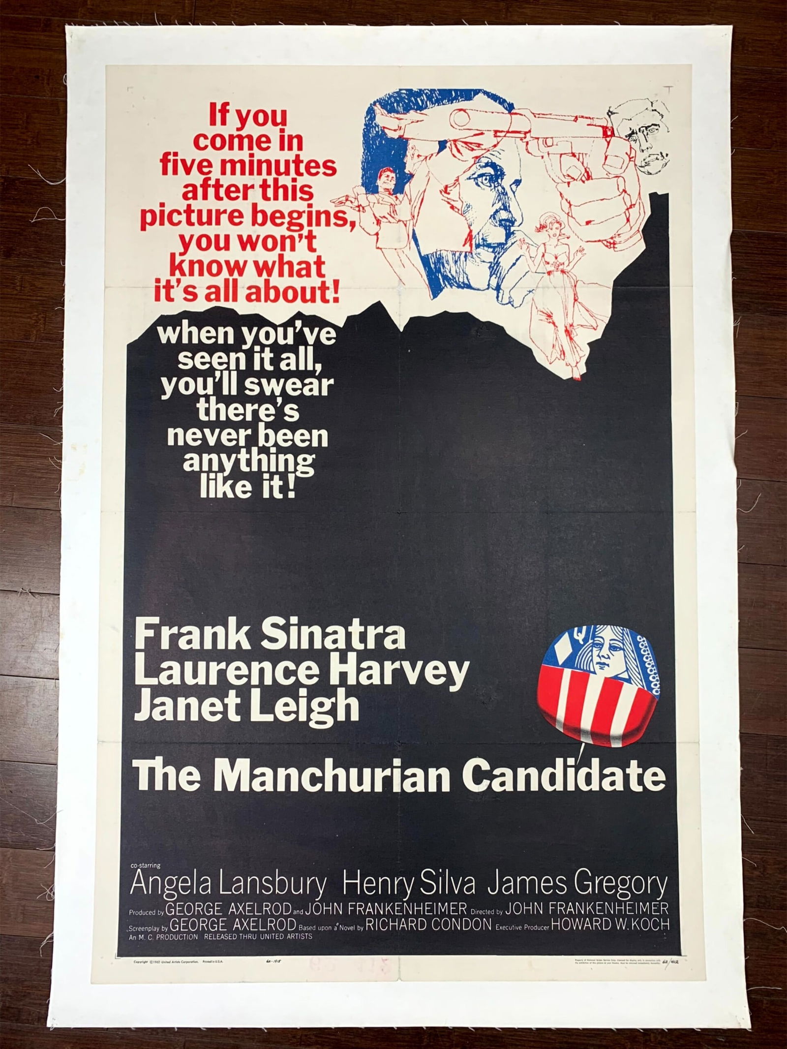 The Manchurian Candidate - Frank Sinatra (1962) US One Sheet Movie Poster LB (1 of 7)