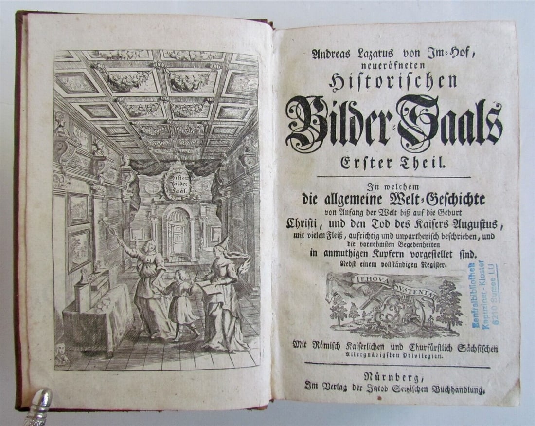 1770s ILLUSTRATED UNIVERSAL HISTORY antique in GERMAN (1 of 12)