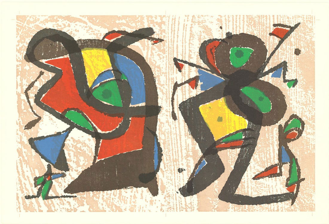 Joan Miro - From Ceramics - Mixed Media 15" x 22" (1 of 1)
