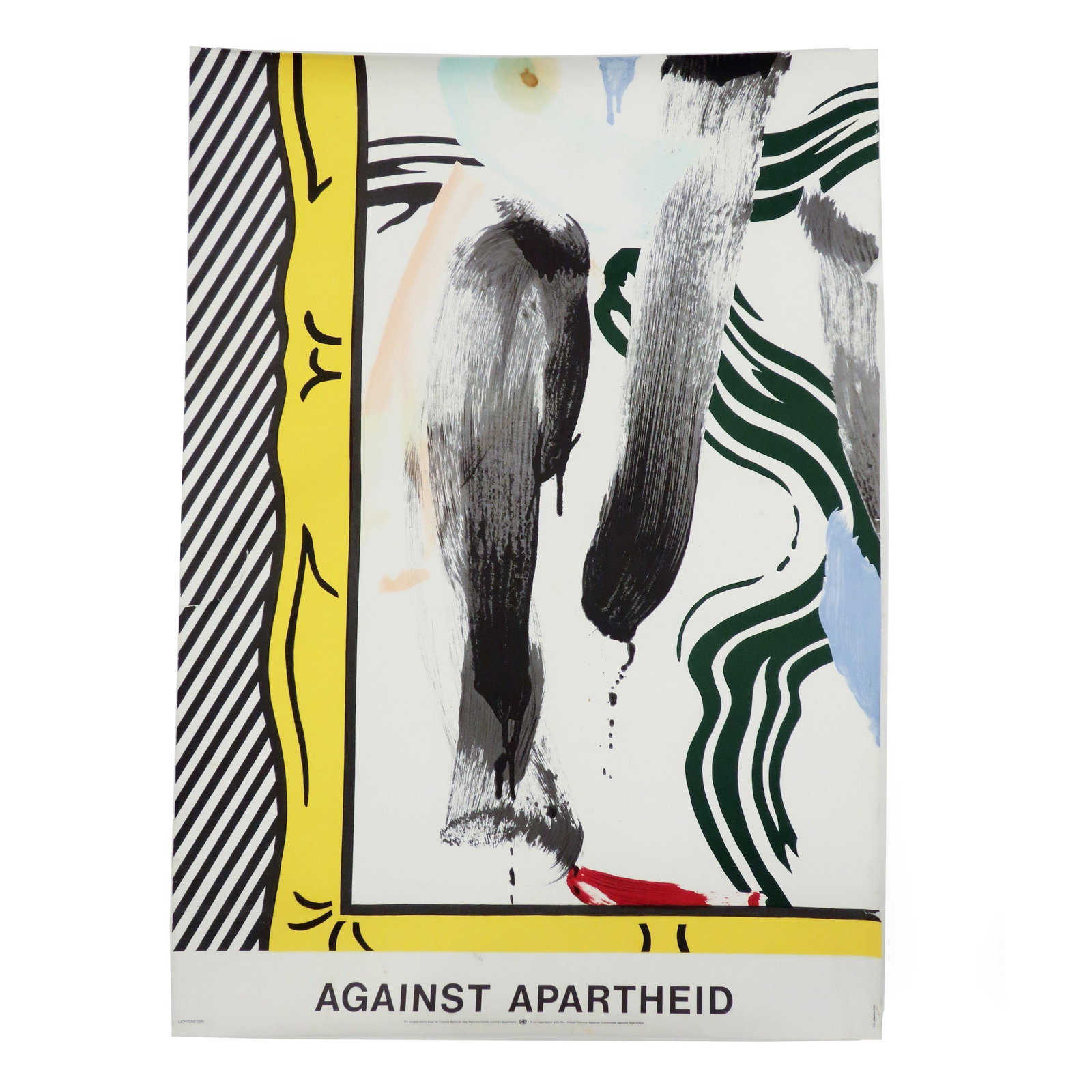 Roy Lichtenstein "Against Apartheid" Lithograph (1983) (1 of 10)