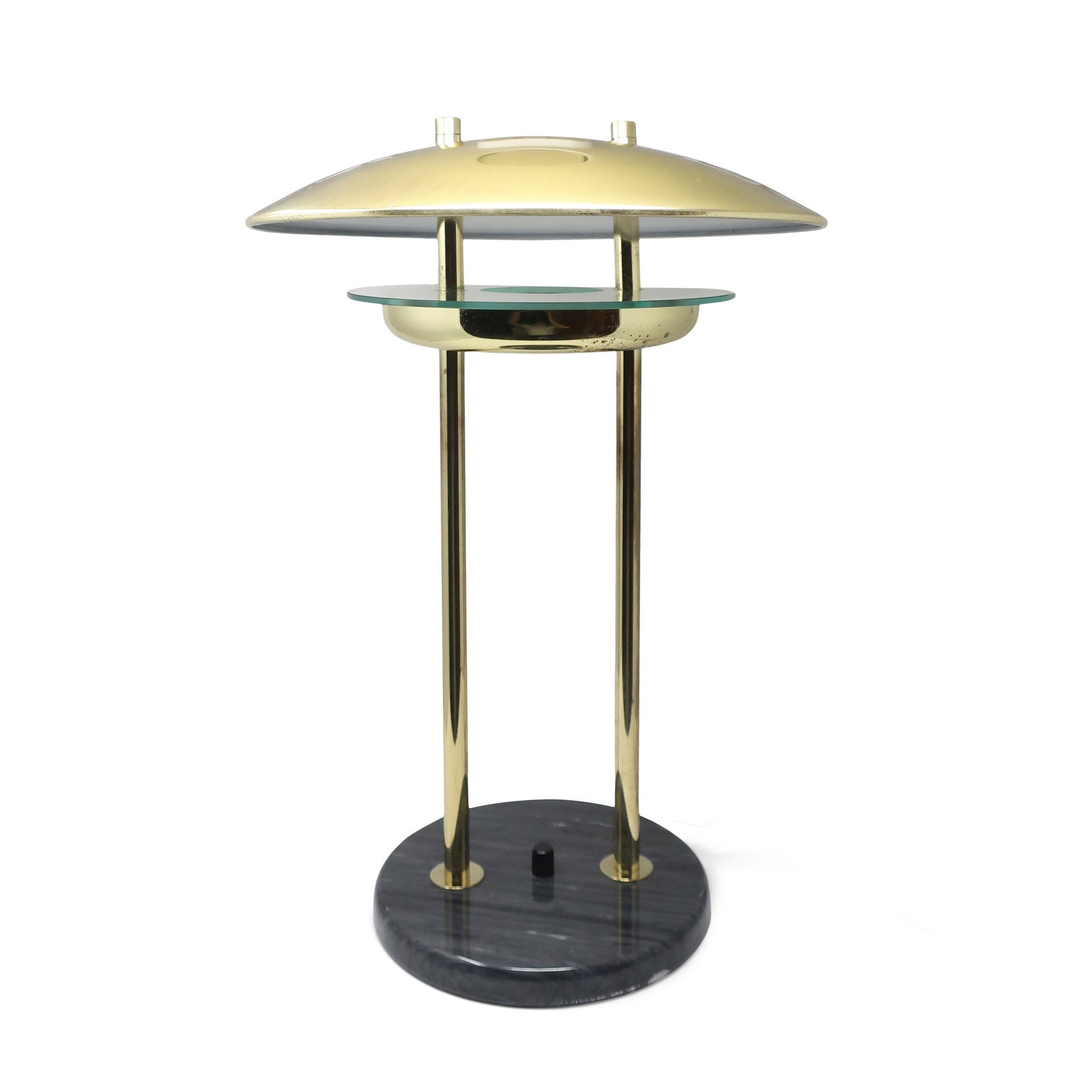 1980s Flying Saucer Table Lamp with Marble Base (1 of 9)