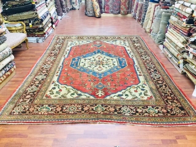 Antique Persian Mahal Room size Rug-1204 (1 of 11)