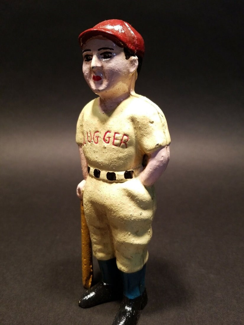 Cast Iron Slugger Coin Bank Baseball Player (1 of 12)