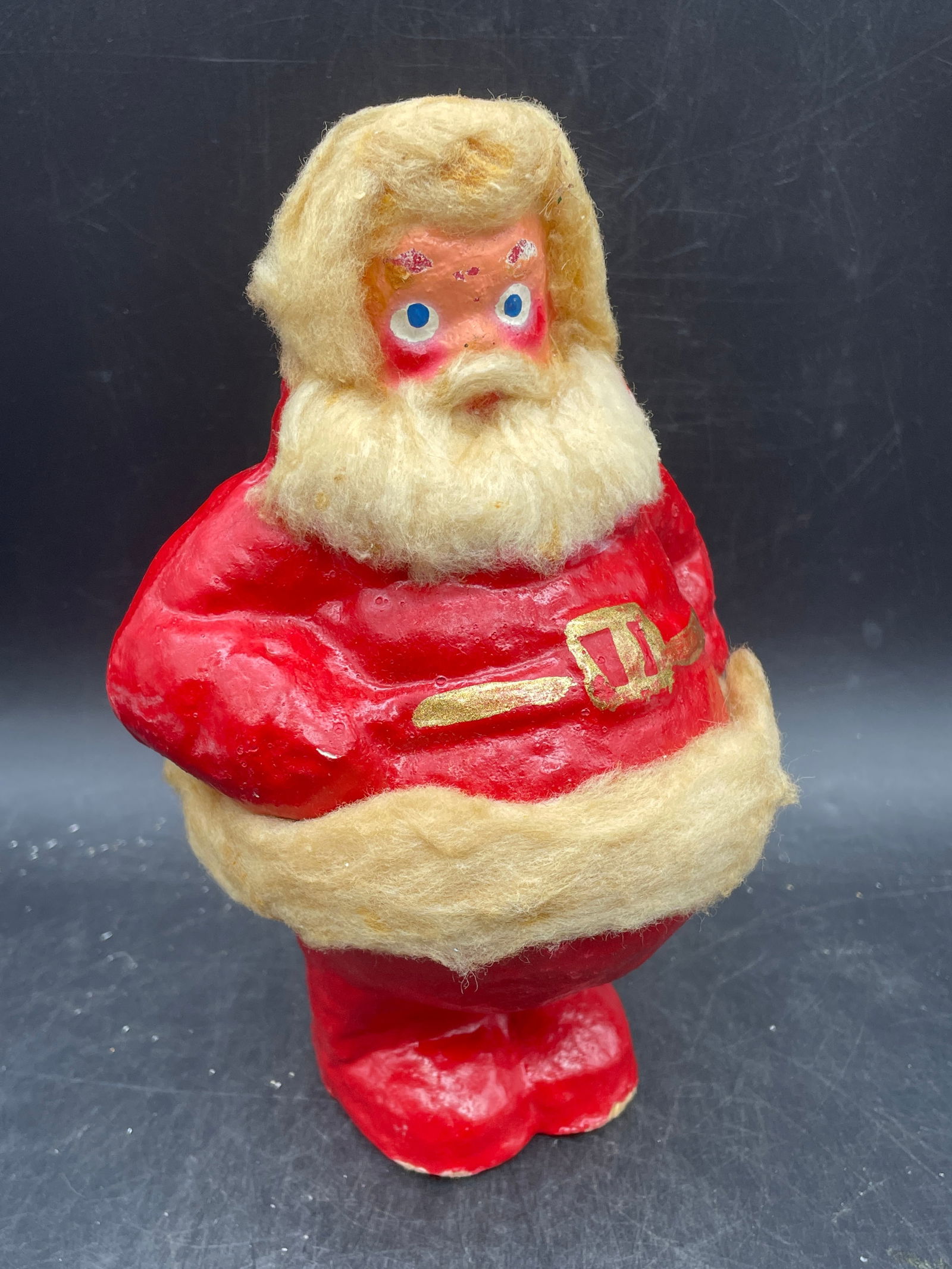 Vintage Paper-Mache Santa Claus Candy container Christmas decoration (1 of 8)