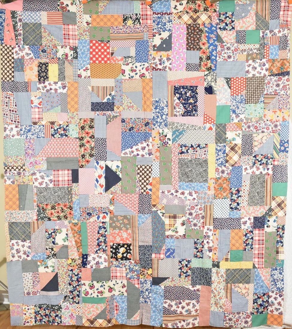 Large 30's Crazy Quilt Top (1 of 14)