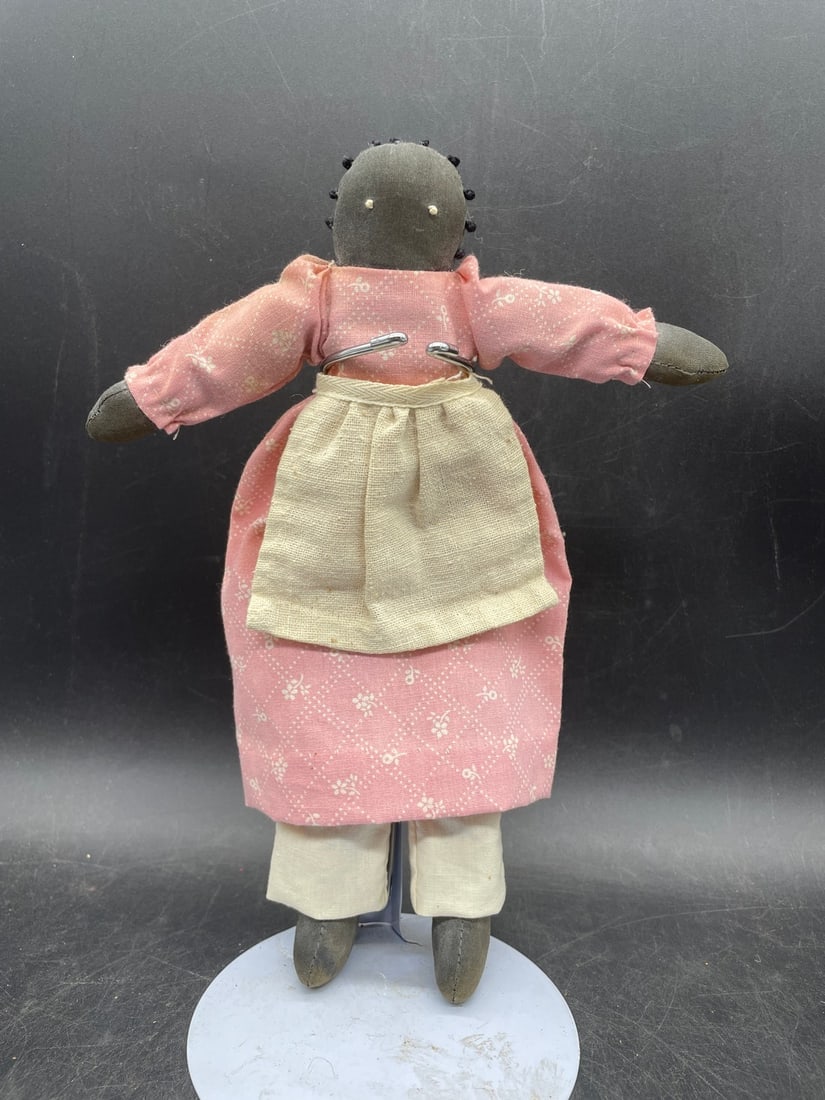 VINTAGE RAG DOLL FOLK ART BLACK AMERICANA "Angela fastest runner in the third grade" (1 of 8)