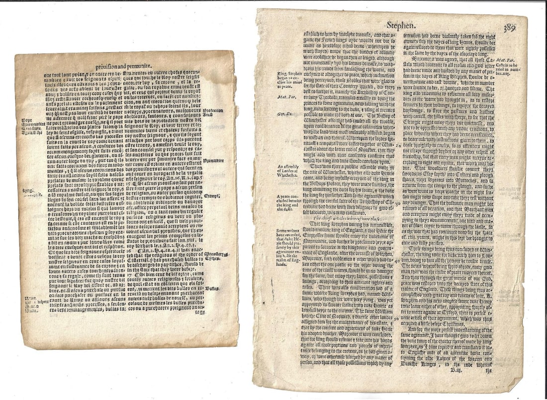 1559 Two English Leaves Law Chronology (1 of 1)