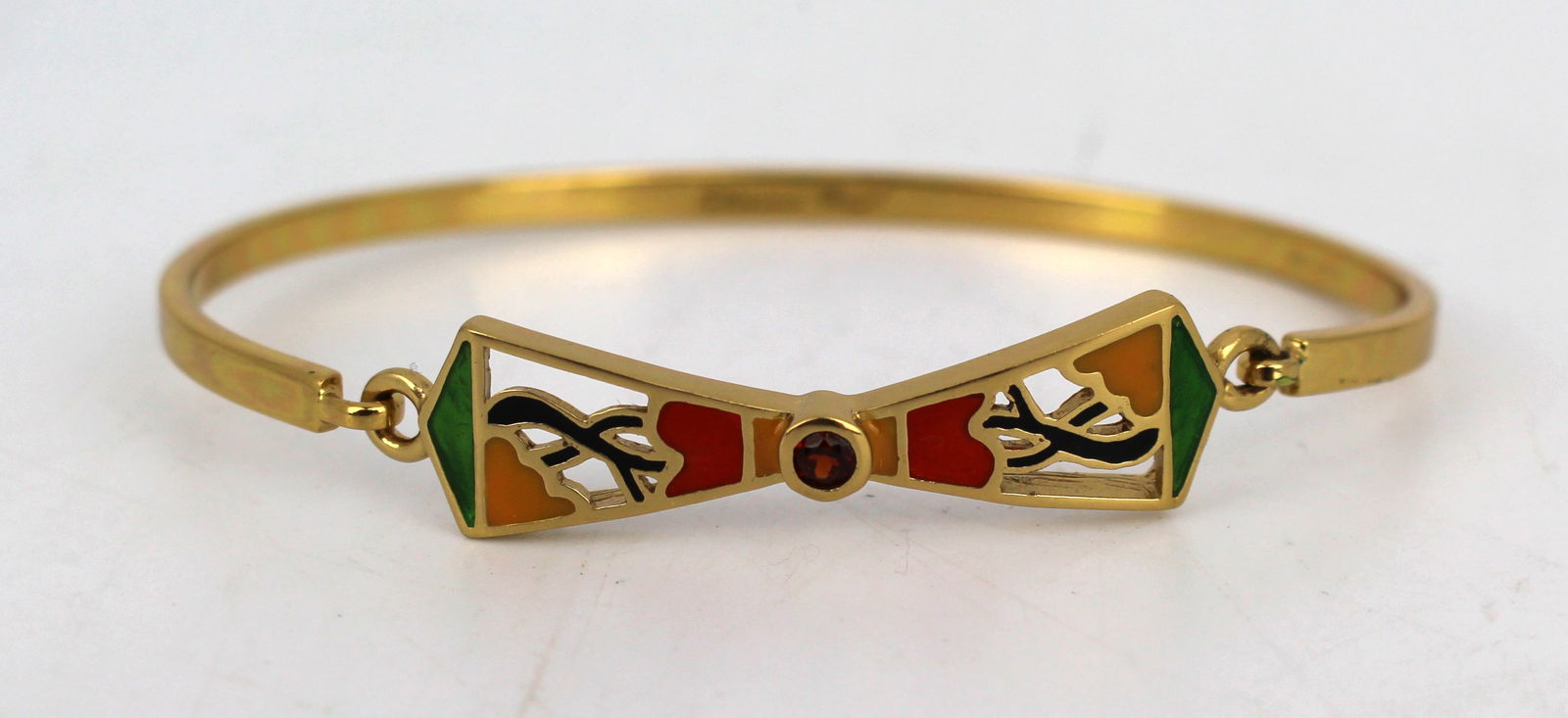 Vintage Enamel & Silver Gilt Art Deco Clarice Cliff Bracelet (1 of 4)