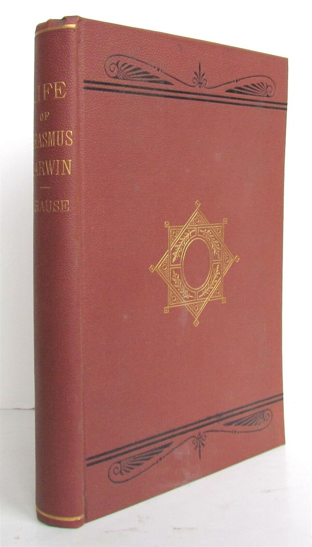 1880 ERASMUS DARWIN by ERNST KRAUSE w/ Charles Darwin Preliminary Notice antique (1 of 3)